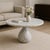 Round White Carrara Marble Coffee Table by Andrea Grasso For Sale - Image 3 of 7