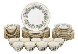 Royal Worcester "Lavinia" Pattern Partial Dinner Service, 54 Pieces
