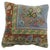 Pillow made from a blue vintage Turkish rug. Measures: 17'' x 18''.