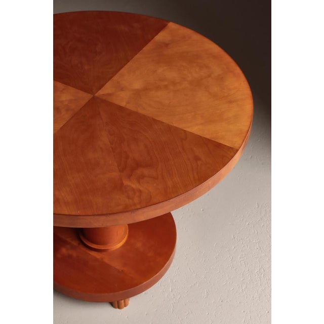 Scandinavian Art Deco Side Table in Birchwood, 1930s For Sale - Image 3 of 18