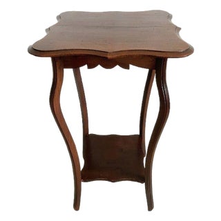 Tall Vintage Art Nouveau Oak Plant Table, 1920s For Sale