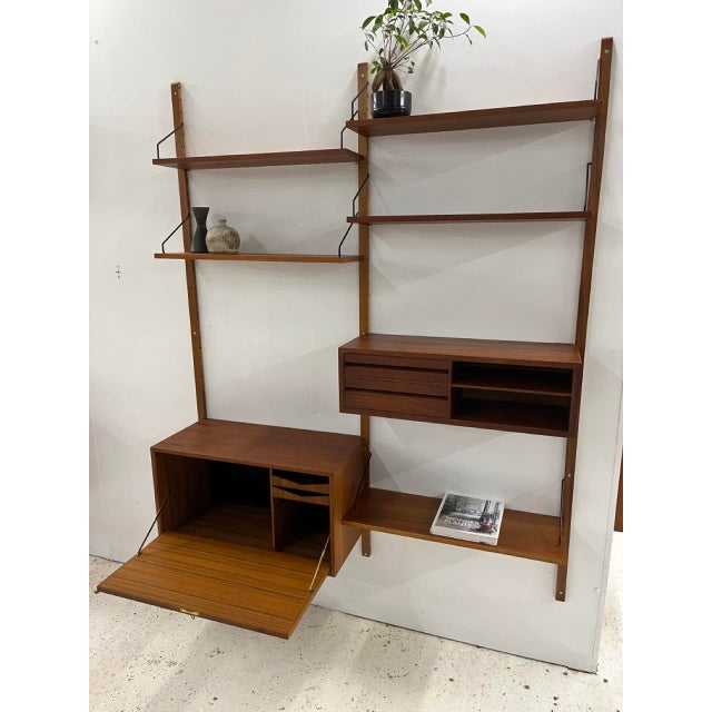 Wood Vintage Danish 2-Bay Wall Unit by P. Cadovius, 1960s For Sale - Image 7 of 18