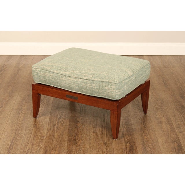 Brown Early 21st Century Tommy Bahama Outdoor Patio Faux Wood Ottoman For Sale - Image 8 of 12