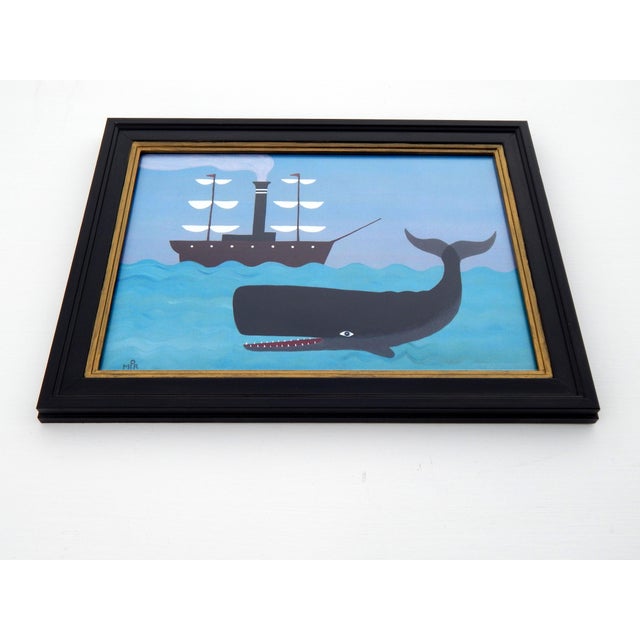 Matt Rix, Mermaid and Sperm Whale Scenes, 2000s, Ink & Paper, Set of 2, Framed For Sale - Image 6 of 15