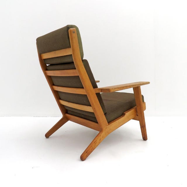 1950s Hans J. Wegner Ge 290a High Back Lounge Chair, 1950 For Sale - Image 5 of 10