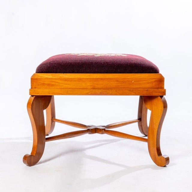 Antique Needlepoint Stool For Sale - Image 6 of 10