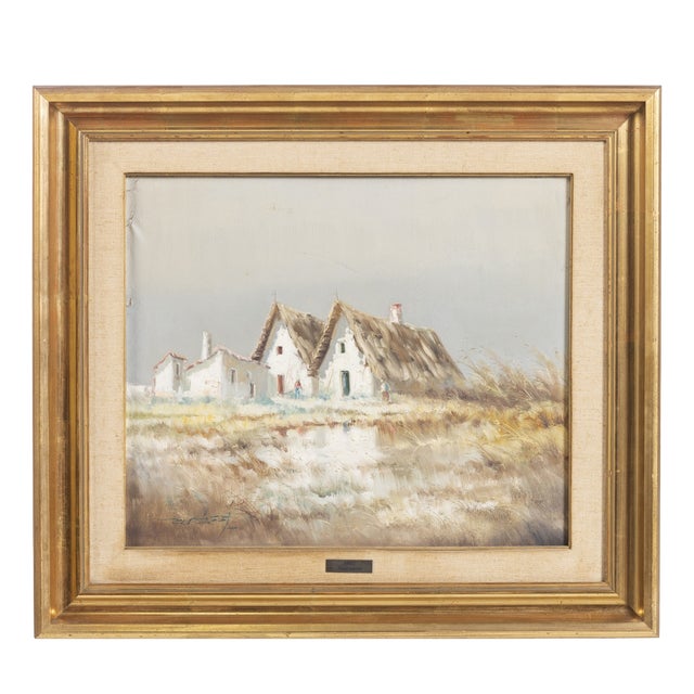 Luciano Araez, Levantine Landscape, Oil on Canvas, Framed For Sale