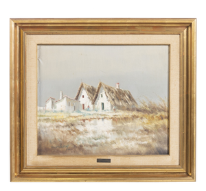 Luciano Araez, Levantine Landscape, Oil on Canvas, Framed