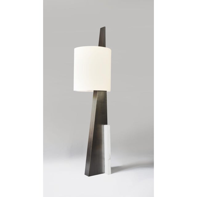 Marble Cut Triangle II'' Floor Lamp by Square In Circle For Sale - Image 4 of 4