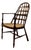 Oak Chair with Cane Seat and Pierced Fretwork Back For Sale