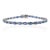Art Deco Diamond and 7.7 Ct Sapphire Tennis Bracelet Set in 14k Solid White Gold For Sale - Image 3 of 5