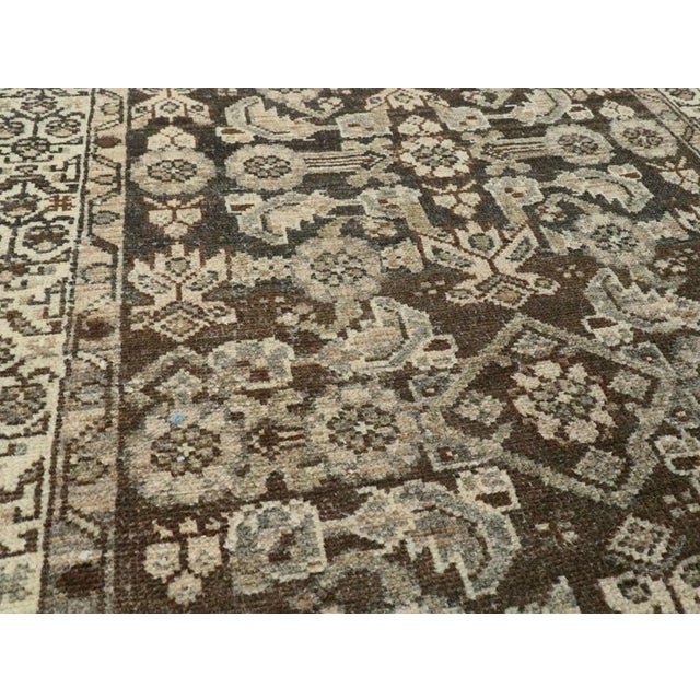 Rustic Galerie Shabab Collection Early 20th Century Persian Malayer Throw Rug For Sale - Image 3 of 7
