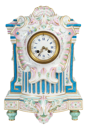 Napoleon III Porcelain Clock, 1800s