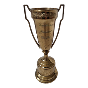 Mid Century Brass 'Farthest Travelled Golfer' Trophy