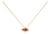 14K Gold Chain Necklace with Pink Tourmaline and Diamond Pendant For Sale