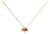 Gold Chain Necklace With Pink Tourmaline and Diamond Pendant For Sale