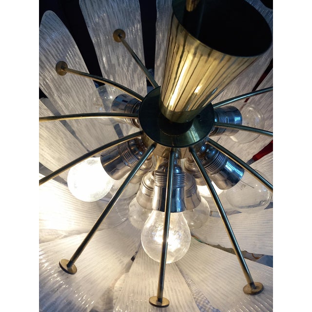 Metal Basket Chandelier by J.T. Kalmar for Kalmar Austria For Sale - Image 7 of 12