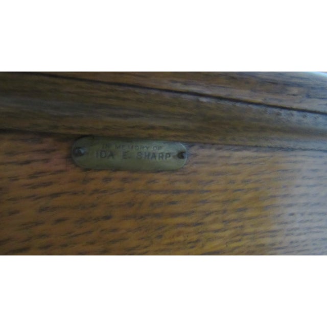 1940s Amazing Oak Church Pew Bench All Carved For Sale - Image 11 of 11