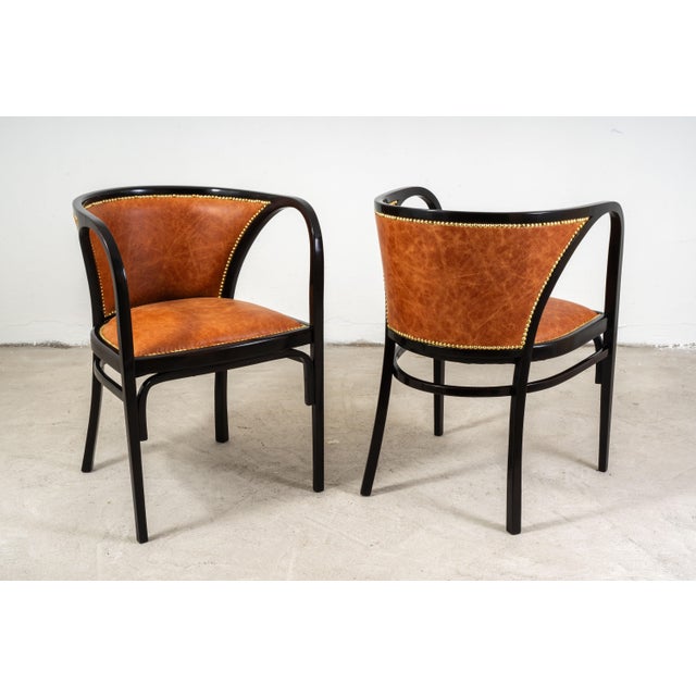Wood Set of Beech Armchairs by Marcel Kammerer for Thonet For Sale - Image 7 of 18