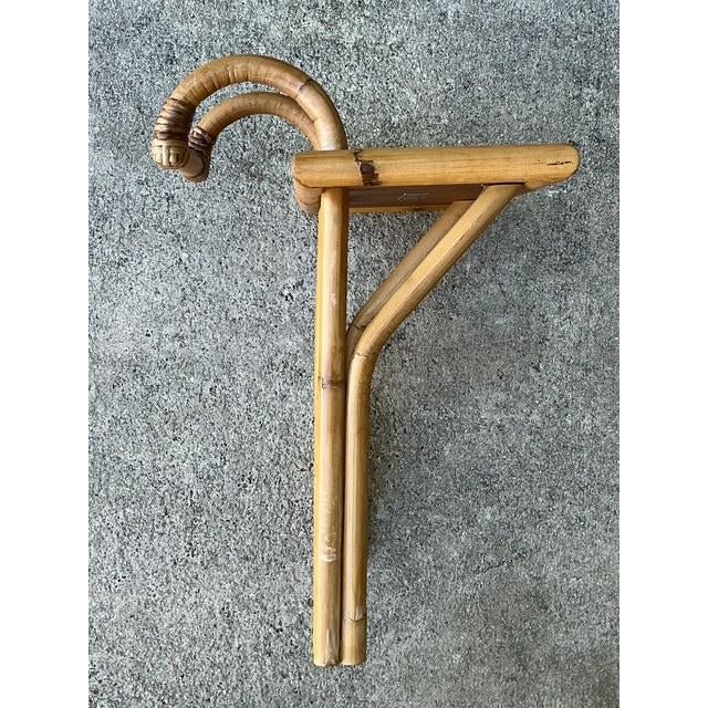 Vintage Bielecky Brothers Rattan Hook on Side Table For Sale - Image 9 of 12
