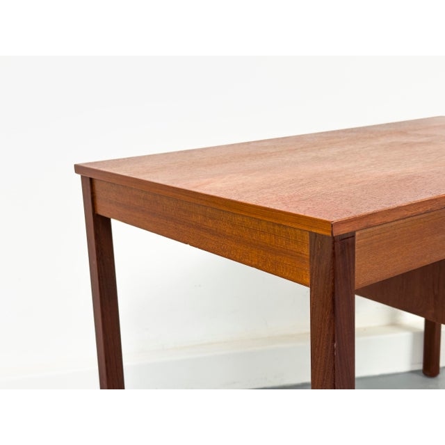 Wood Small Teak Desk with Drawers from Domino Møbler, 1970s For Sale - Image 7 of 17