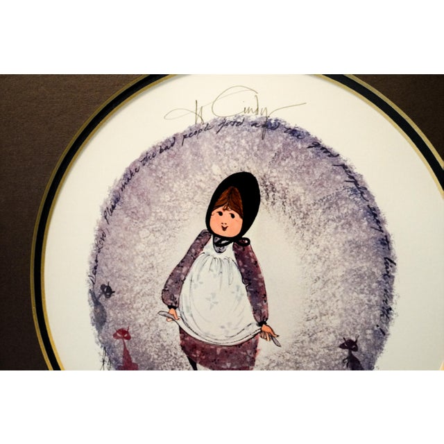 1990s 1990s Signed P. Buckley Moss "Cindy" – Rare Limited Edition Artist Proof (12/25) For Sale - Image 5 of 11