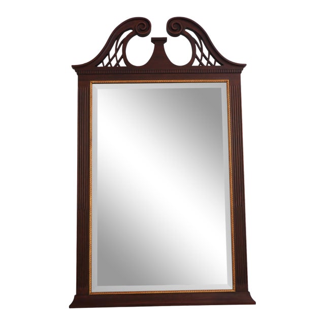 Henkel Harris Mahogany Arch Top Mirror For Sale