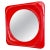 Mid-Century Modern Italian Red Plastic Mirror, 1980s For Sale - Image 9 of 9