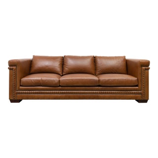 Hancock and Moore Architect Leather Sofa For Sale