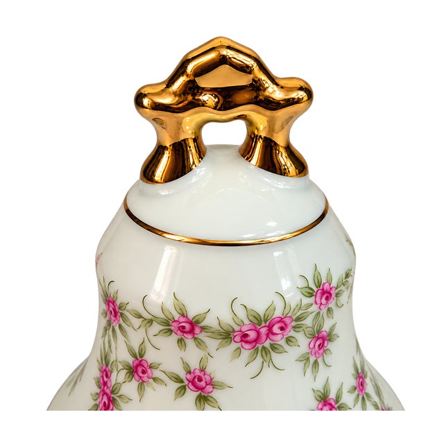Victorian Mid 20th Century Lefton China Hand-Painted Porcelain Bell For Sale - Image 3 of 5