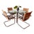 Chromecraft Rattan Chrome and Glass Dinette Set For Sale