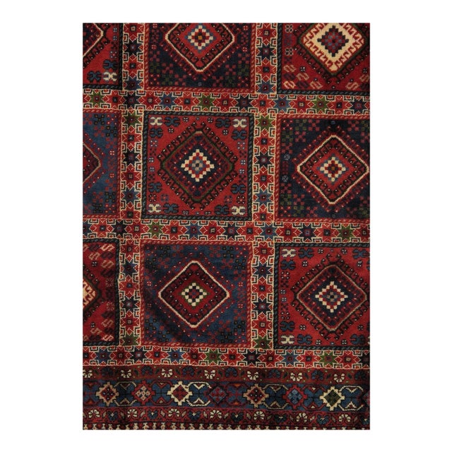 The pile used in Yalameh rugs is very fine, particularly in comparison to other tribal designs, using soft wool based on a...