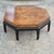 Mid 20th Century Mid-20th Century Asian Hollywood Regency Burlwood & Black Lacquer 43” Octagonal Coffee Table For Sale - Image 5 of 13