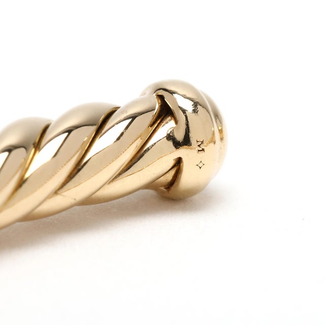 David Yurman Diamond X Criss Cross Bracelet, 18k Yellow Gold, Length 6.38 Inches For Sale In Greensboro - Image 6 of 8