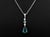 Contemporary 14k Topaz Diamond Pendant on Silver Necklace For Sale - Image 3 of 9