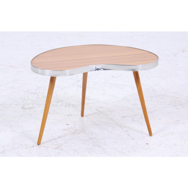 Brown Mid-Century Kidney-Shaped Plant Side Table, 1960s For Sale - Image 8 of 11