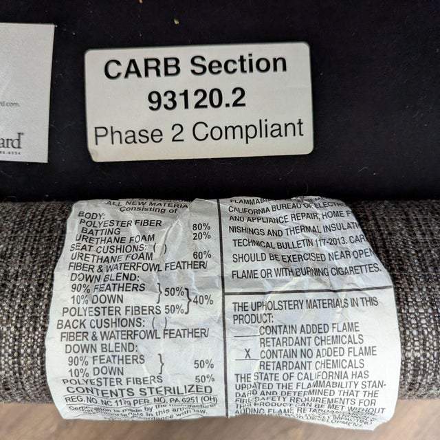 Room and Board Sofa With Chaise For Sale - Image 12 of 12