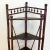 1960s British Colonial Ball and Stick Scorched Bamboo Corner Etagere in Burnt Mahogany. For Sale - Image 9 of 12
