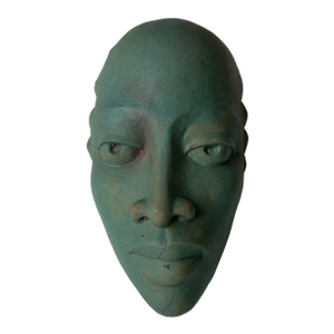 1980s Vintage African Face Wall Sculpture by Peandun