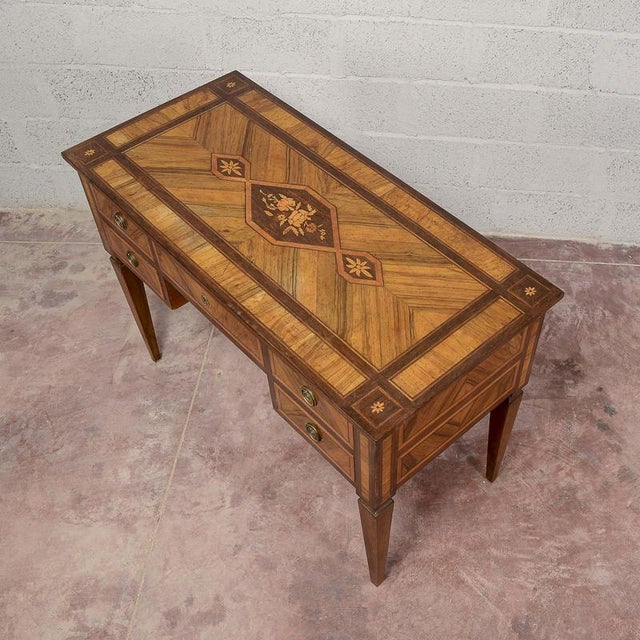 1950s 18th Century Style Center Desk For Sale - Image 5 of 18