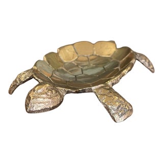 Vintage Turtle Trinket Dish or Ashtray For Sale