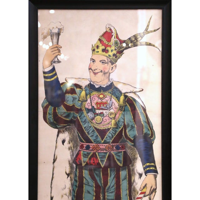 Illustration Pair Early 20th Century Carnival Costume Chromolithographs in Black Frames For Sale - Image 3 of 12