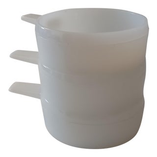 Vintage Jeannette Glasbake Ovenwear J-2639 Soup Bowl With Handle- Set of 3 For Sale