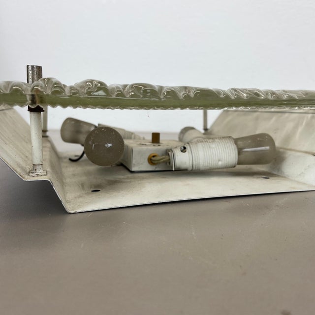 Large Hollywood Regency Ice Glass Wall Light from Kalmar Leuchten, 1970s For Sale - Image 12 of 15