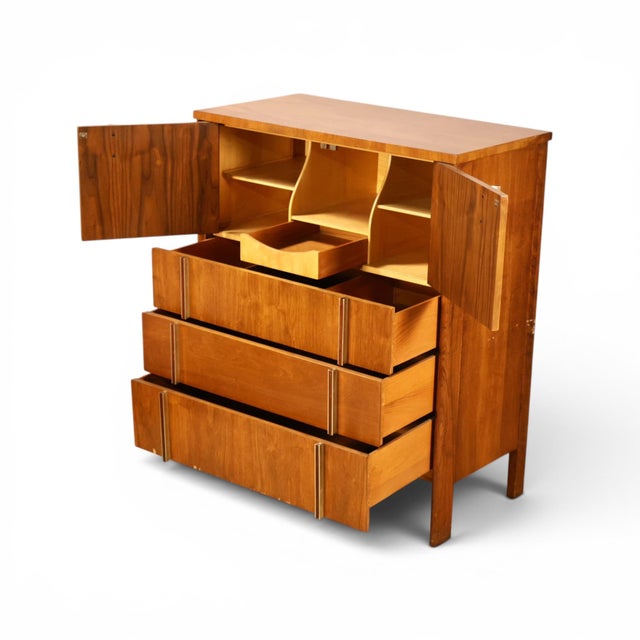 John Widdicomb Vintage Mid Century Modern Highboy Dresser C. 1960s For Sale - Image 12 of 13