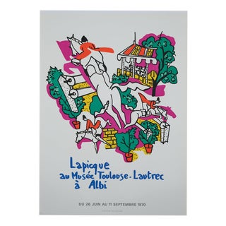 Horse Racing Poster after Charles Lapicque For Sale