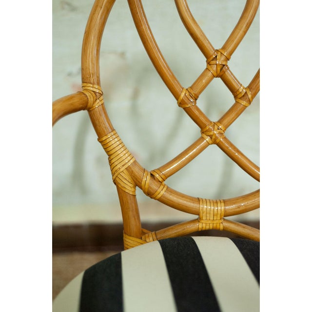 Tan Vintage Bamboo Chairs, 1970s, Set of 6 For Sale - Image 8 of 15