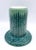 Mid Century Modern Ribbed Green-Blue Vase For Sale In Houston - Image 6 of 12
