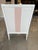 French Custom French Armchair in White With Pink Center Stripe For Sale - Image 3 of 5