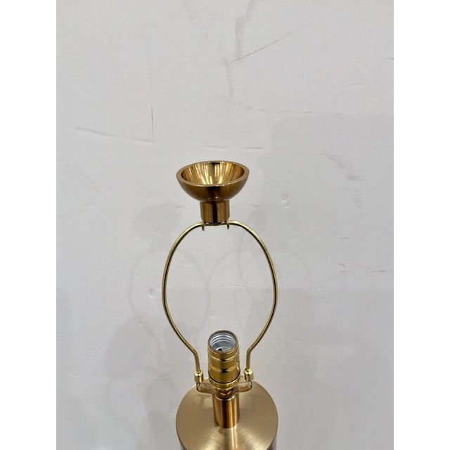 Modern Modern Lamp White Quartz / Brass For Sale - Image 3 of 5